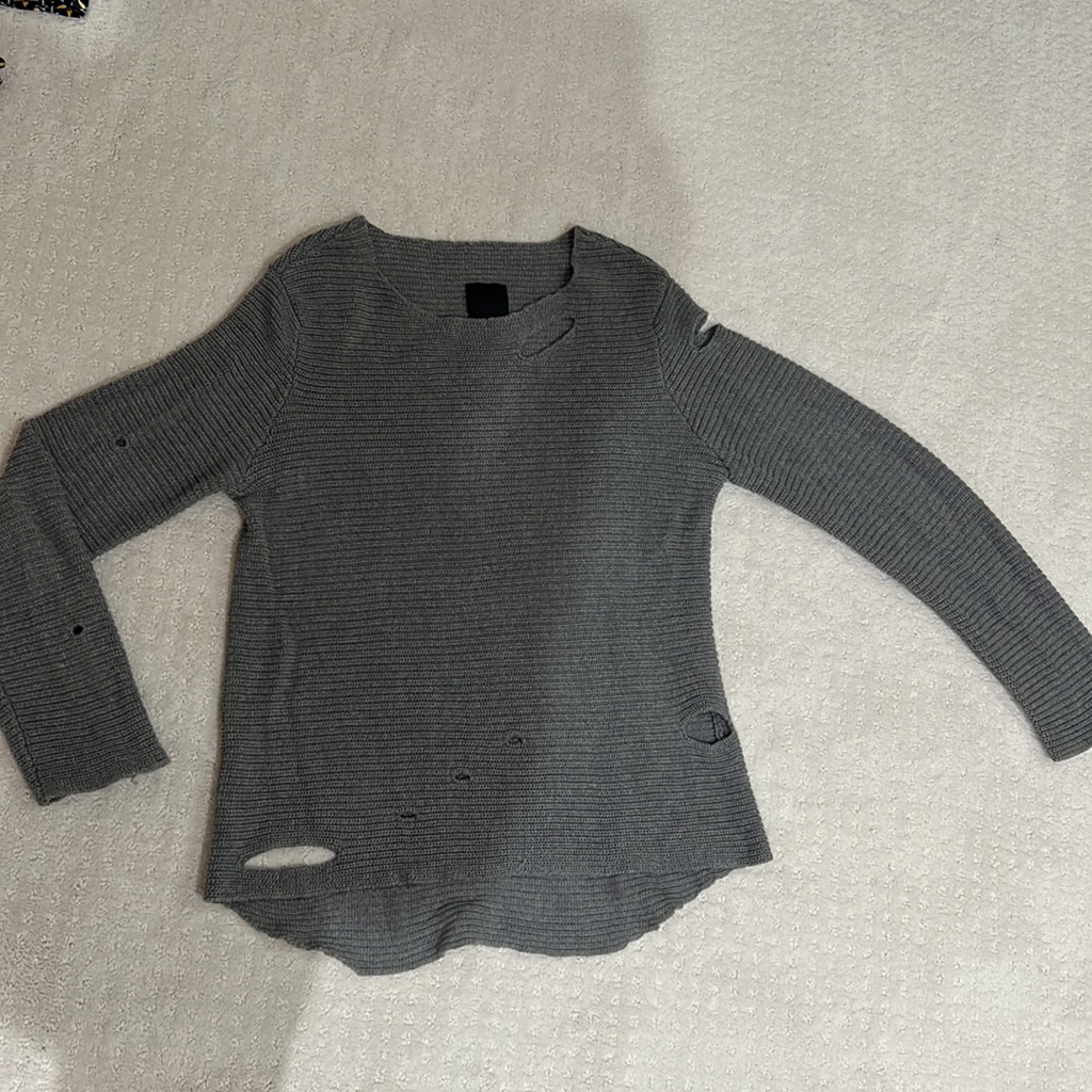 Rta Distressed Knit Sweater